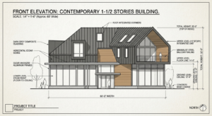 Architectural Elevation for a Contemporary Destination Restaurant