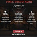 G1NBC Media Center is seeking an experienced, visionary Owner / Operator for the City Press Club