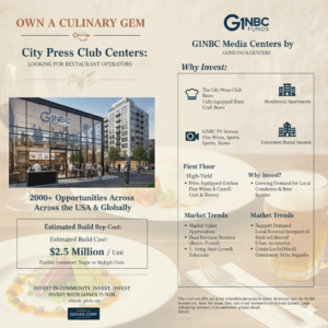 GONEN FUNDS Announces 2,000+ Global Opportunities to Build G1NBC Media Centers: A Revolution in Mixed-Use Real Estate and Hyper-Local Broadcasting